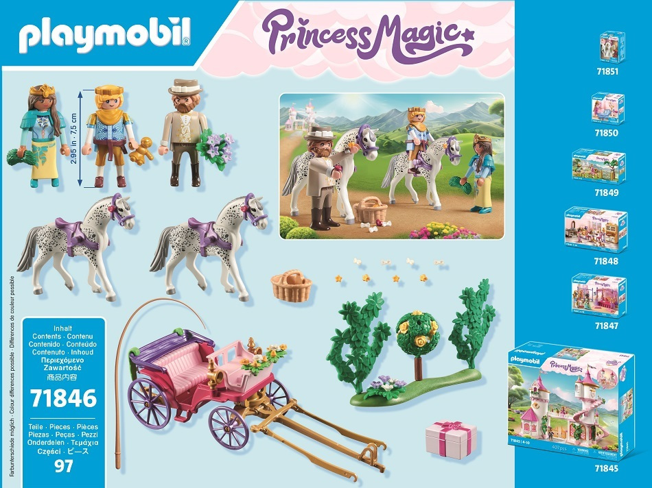 playmobil 4点まとめ売り Playmobil Princess Magic Plimbare cu Caleașca Prințesei pentru 4