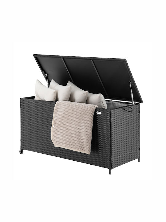 Bakaji Outdoor Storage Box 420lt Black L121xW55xH60cm