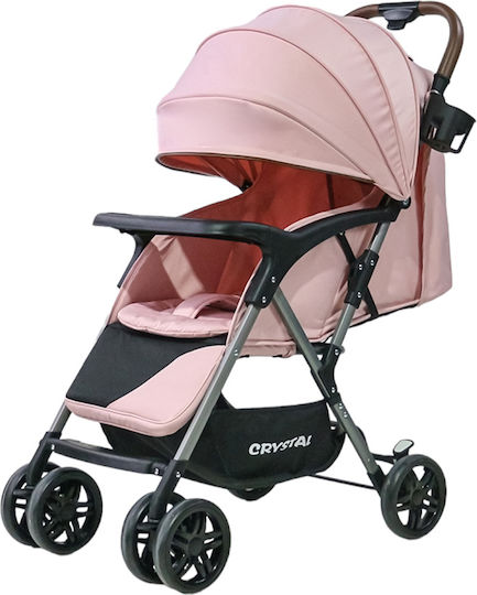 Crystal Baby Stroller Suitable for Newborn Pink 6.3kg