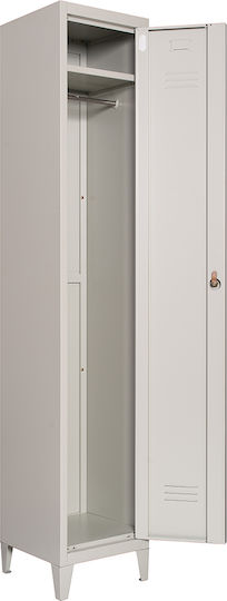 Μονόφυλλη Ντουλάπα Μεταλλική με 1 Ράφι 34x36x180εκ.