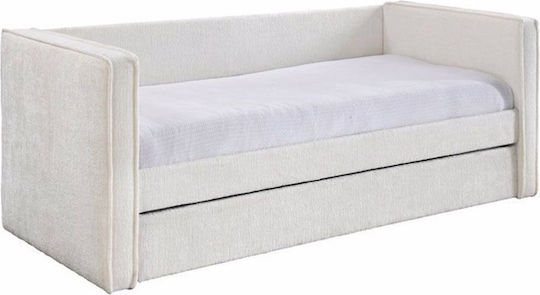 Calmo Two-Seater Couch Bed Cream 90x190 cm