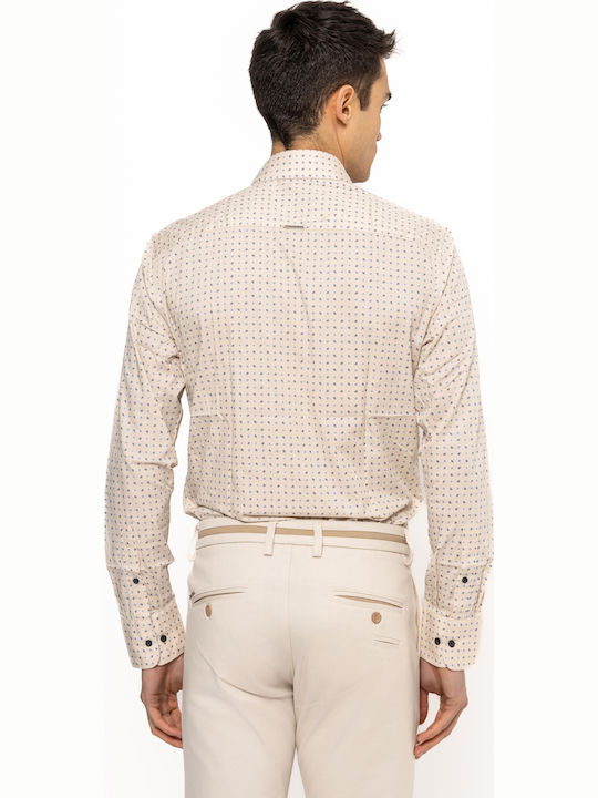 Vittorio Artist Baumwolle Hemd Beige
