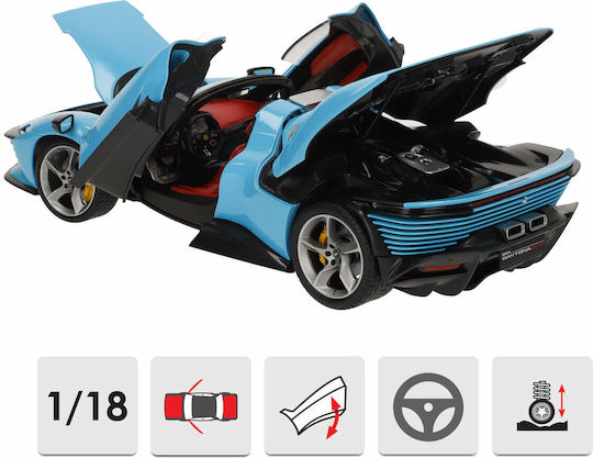 Bburago Ferrari Modele statice Figurină de Modelism Mașină Blue la Scară 1:18 26x13x7cm.