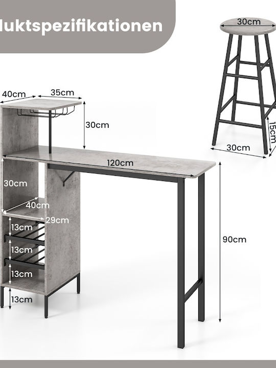 Dining Room 3pcs 120x40cm