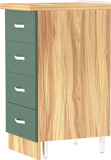 Kitchen Floor Drawer Unit Green 40x50x85pcs