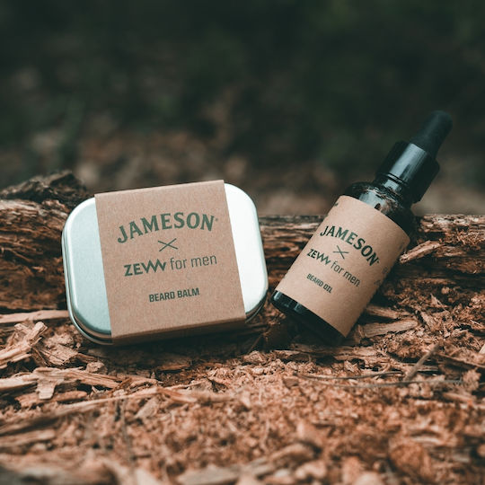 Σετ Λάδι Βάλσαμο & Βούρτσα Γενειάδας Zew Men X Jameson Beard Set