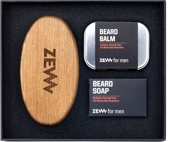 Σετ Σαπούνι Βάλσαμό & Βούρτσα Γενειάδας Zew Men 3 In1 Well Looking Bearded Man Set