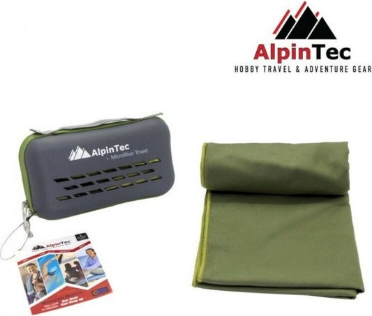 AlpinPro DryFast Microfiber Body Antibacterial Towel with Case Navy 150x75cm