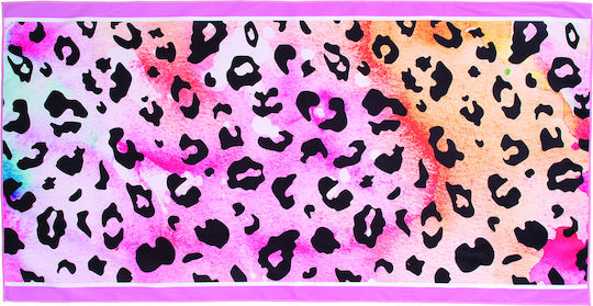 Microfiber Beach Towel 75x150cm Σx.animal Pink 100% Polyester