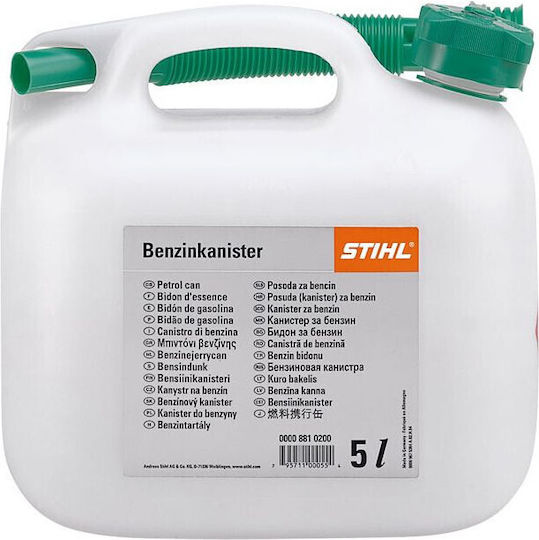 Stihl Kraftstoffkanister Doppelposition Kunststoff mit Verlängerungsrohr 5lt Transparent