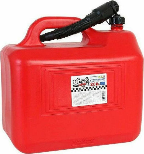Canistră De Combustibil Cu Două Locuri Din Plastic Cu Tub De Extensie 20lt Roșie