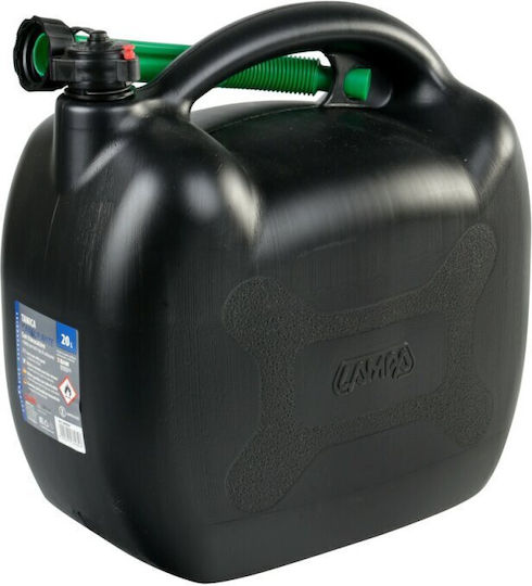 Lampa Jerry Can Fuel Container Double Position Plastic with Extension Tube 20lt Black