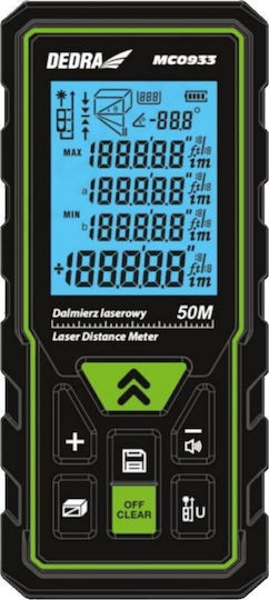 Dedra Μέτρο Laser MC0933 με Εύρος Μέτρησης 0.05m-50m