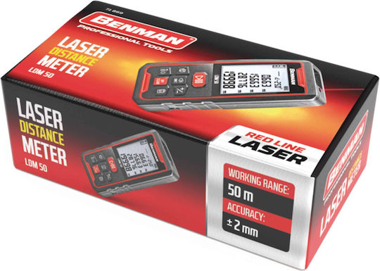 Benman Laser Distance Meter LDM 50 with Range up to 50m
