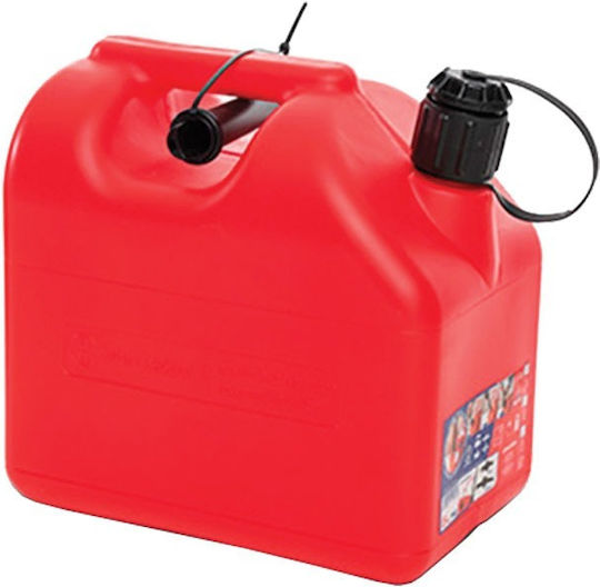 NOVA Double Position Fuel Can Plastic with Extension Tube 10lt Red