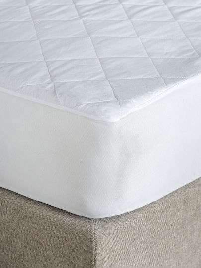 Palamaiki Schutzauflage Halb-Doppel Wasserdicht mit Rock Weiß 110x200+35cm