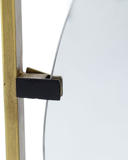 Artekko Irregular Wall Mirror with Gold Metallic Frame 81x81cm 1pcs
