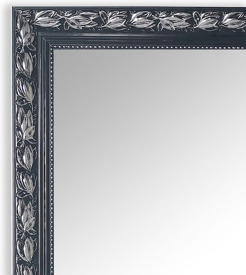 Mirrors & More Sonja Като Огледало за Стена Пълноразмерно с Сребрист Дърво Рамка 200x100см 1бр