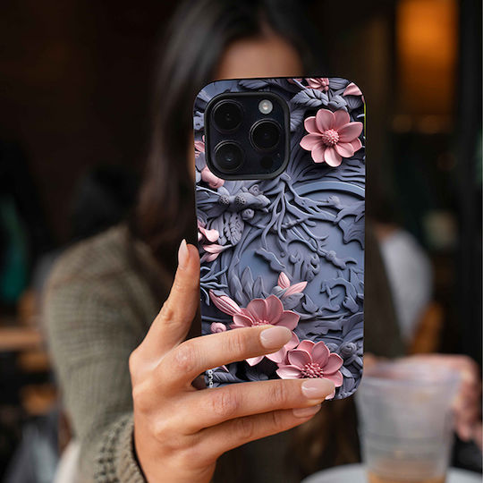 Sonique 3D Flower Series калъф за Vivo Y35 4G Vivo Y22 Vivo Y22s Розов 02