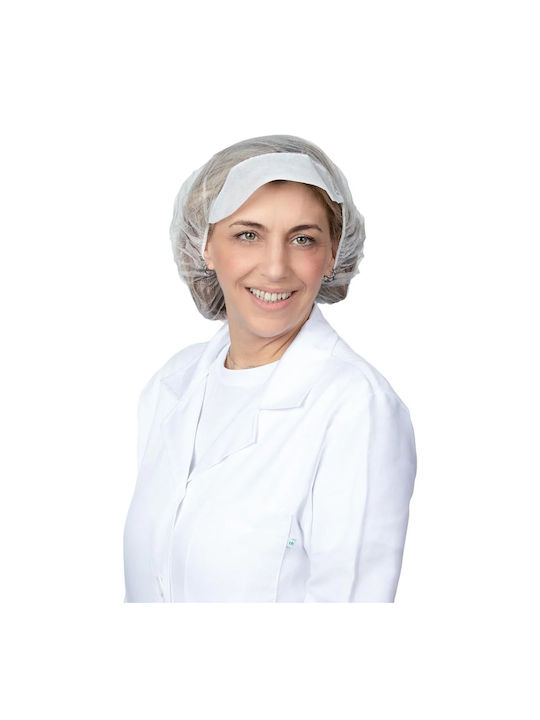 Coverguard Pălărie/Căciulă de Muncă de unica folosinta în culoarea Alb 156048 cu vizieră