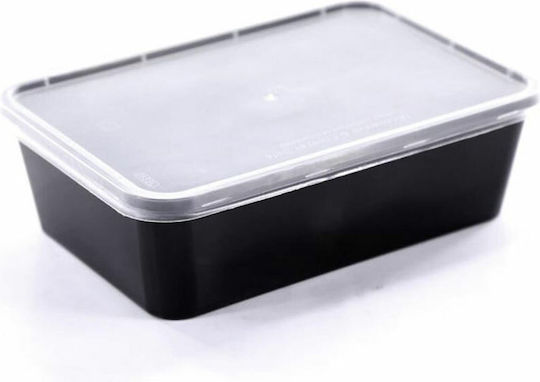 Ready Disposable Plastic Tableware for Hot / Microwave Safe 1000ml Black 10pcs