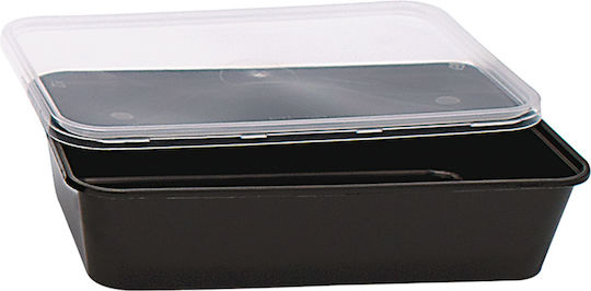 Intertan Disposable Plastic Tableware for Hot / Microwave Safe 750ml Black 50pcs
