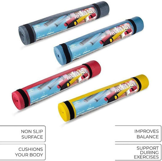 Bakaji Set of 2 Non-Slip Yoga Mats 175 X 60 Cm Fitness Training Mats 02840694