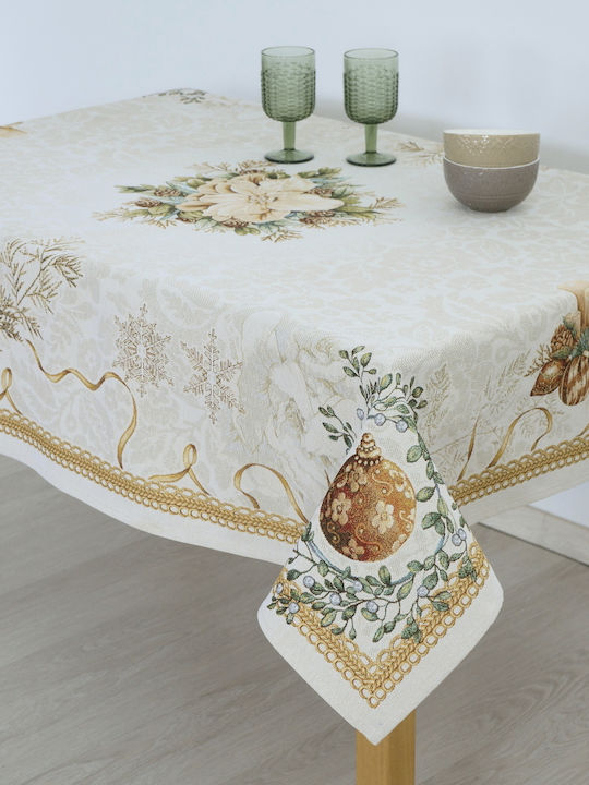Sette Colori Christmas Decorative Rectangular Pillowcase Beige Christmas Show 30x50cm