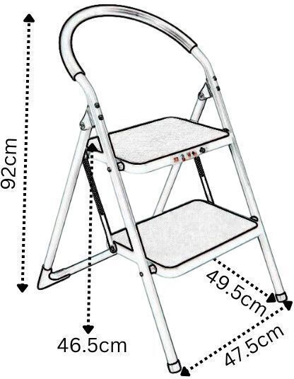 Vesta Deluxe Step Ladder iron 2 Stair