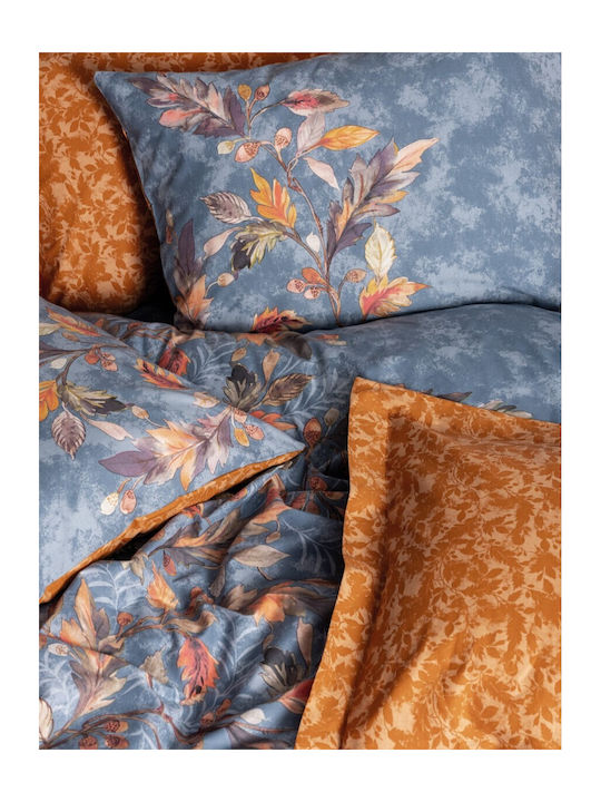Cottonbox Set Husă de Pilotă Bumbac Dublă cu 2 Fețe de Pernă & 1 Cearsaf 200x220 Mustard