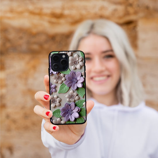 Sonique 3D Flower Series калъф за Vivo Y74s Vivo Y76 5G Виолетов