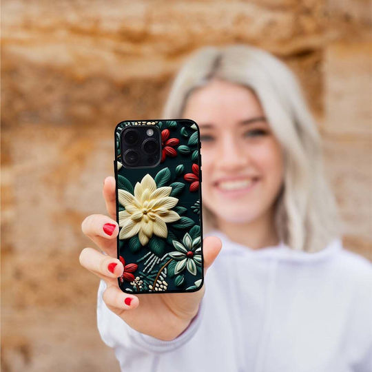 Husă Sonique Seria 3D Flori pentru Google Pixel 8a 5G Verde