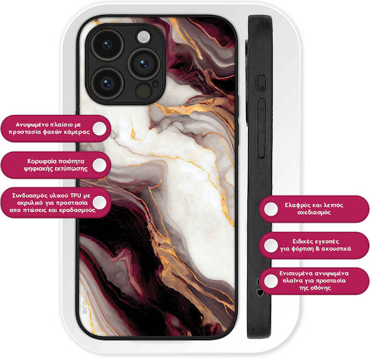 Carcasă Seria Sonique Marble pentru Google Pixel 8a 5g Bordeaux