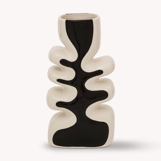 Βάζο Κεραμικό Twisted Πράσινο 15x8.9xΥ28cm
