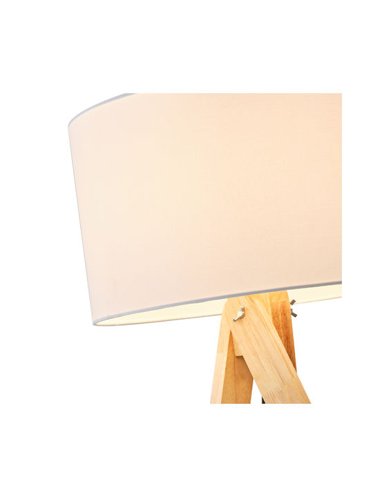 Eurolamp Madera Floor Lamp H145xW45cm. with Socket for Bulb E27 White