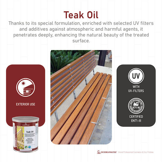 Borma Wachs Teak Oil Νερού Τικ Ματ 400ml