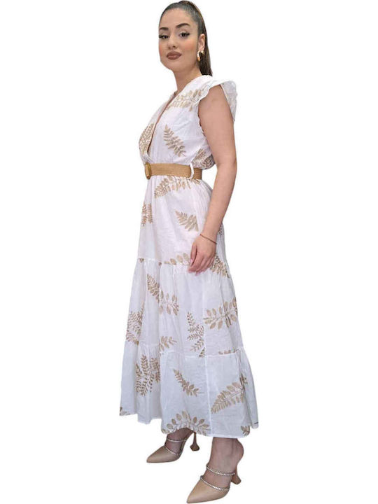 Sommer Kleid mit Rüschen White