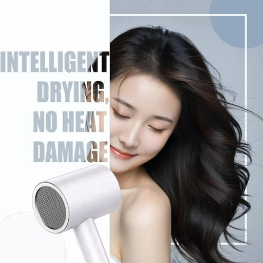 Andowl White Hotel Hair Dryer 1.6kW with Spiral Cable up to 13cm