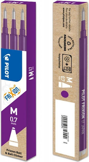 Pilot Frixion 3 Ανταλλακτικά Μελάνια για Πένα Medium Πολλαπλών Χρωμάτων