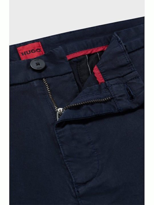 David251d Pantaloni cu Croială Slim Blue