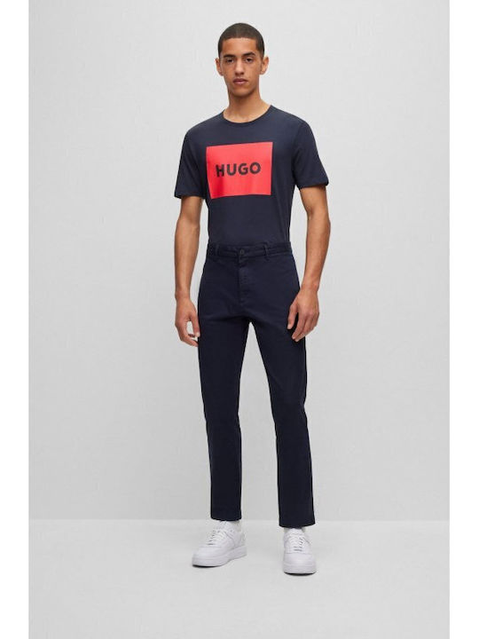 David251d Pantaloni cu Croială Slim Blue