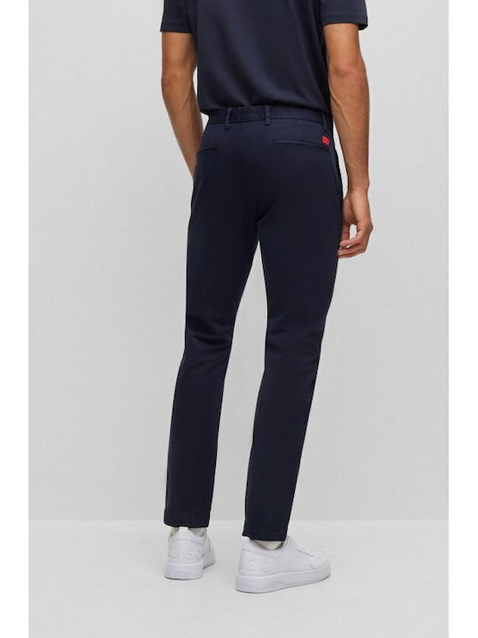 David251d Pantaloni cu Croială Slim Blue