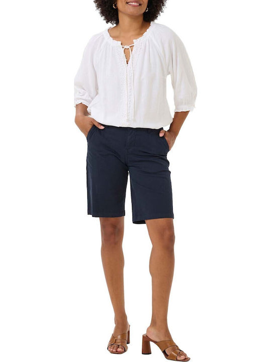Cream Women's Blue Bermudas