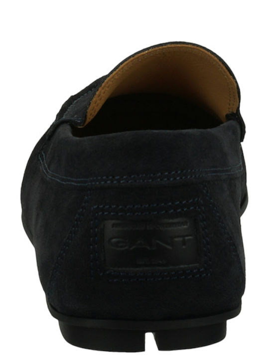 Wilmon Δερμάτινα Ανδρικά Loafers σε Μπλε Χρώμα