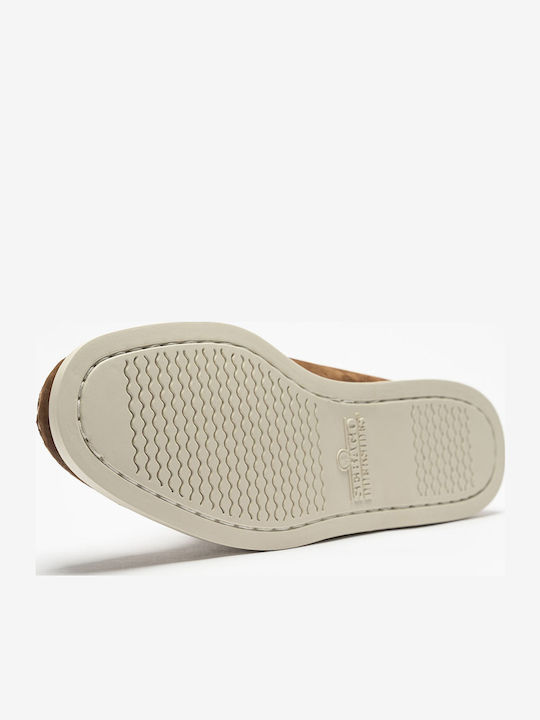 Portland Ανδρικά Boat Shoes σε Καφέ Χρώμα