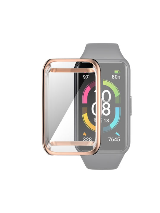 Huawei Силиконов Калъф в Розово злато цвят за Huawei Band 6, 6 Pro, Honor Band 6.
