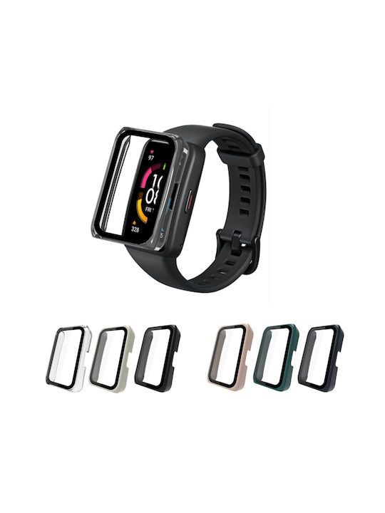 Huawei Plastikhülle in Burgundisch Farbe für Huawei Band 6 Pro, Honor Band 6