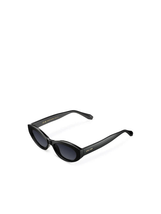 Meller Mara Unisex Sunglasses with Black Plastic Frame and Black Polarized Lens