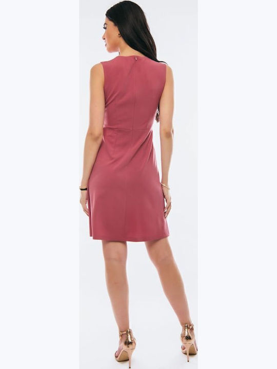 Καλοκαιρινό Σεμιζιέ Φόρεμα Αμάνικο Antique Pink