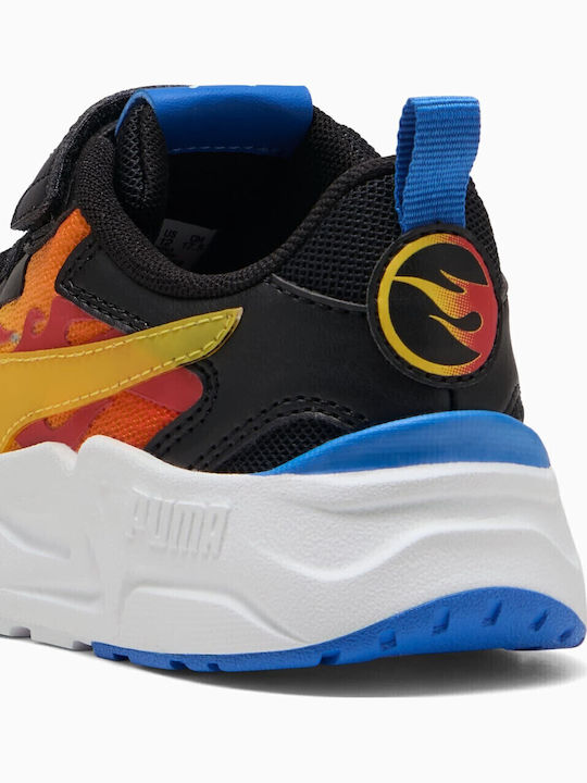 AC+ PS Kids Sneakers with Hoop & Loop Closure Black